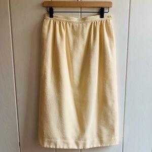Vintage Pendleton Cream Wool Pencil Skirt